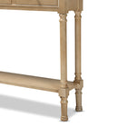 Baxton Studio Calvin Classic and Traditional French Farmhouse Oak Brown Finished Wood 3-Drawer Entryway Console Table