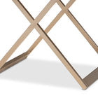 Baxton Studio Patricia Modern and Contemporary Black Finished Wood and Powder Coated Brass Effect Metal 1-Drawer End Table