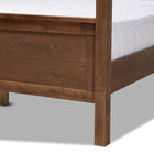 Baxton Studio Veronica Modern and Contemporary Walnut Brown Finished Wood Queen Size Platform Canopy Bed