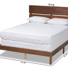 Baxton Studio Anthony Modern and Contemporary Walnut Brown Finished Wood King Size Panel Bed