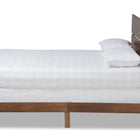 Baxton Studio Anthony Modern and Contemporary Walnut Brown Finished Wood King Size Panel Bed