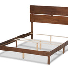 Baxton Studio Anthony Modern and Contemporary Walnut Brown Finished Wood Queen Size Panel Bed