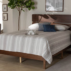 Baxton Studio Anthony Modern and Contemporary Walnut Brown Finished Wood King Size Panel Bed