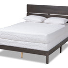 Baxton Studio Anthony Modern and Contemporary Dark Grey Oak Finished Wood King Size Panel Bed