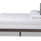 Baxton Studio Anthony Modern and Contemporary Dark Grey Oak Finished Wood King Size Panel Bed