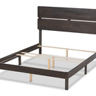 Baxton Studio Anthony Modern and Contemporary Dark Grey Oak Finished Wood Full Size Panel Bed