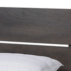Baxton Studio Anthony Modern and Contemporary Dark Grey Oak Finished Wood King Size Panel Bed