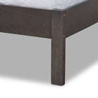 Baxton Studio Anthony Modern and Contemporary Dark Grey Oak Finished Wood King Size Panel Bed