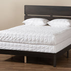 Baxton Studio Anthony Modern and Contemporary Dark Grey Oak Finished Wood Full Size Panel Bed