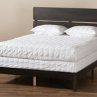 Baxton Studio Anthony Modern and Contemporary Dark Grey Oak Finished Wood Queen Size Panel Bed