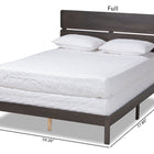 Baxton Studio Anthony Modern and Contemporary Dark Grey Oak Finished Wood Full Size Panel Bed