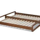 Baxton Studio Klara Modern and Contemporary Walnut Finished Wood Expandable Twin Size to King Size Bed Frame