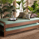 Baxton Studio Klara Modern and Contemporary Walnut Finished Wood Expandable Twin Size to King Size Bed Frame