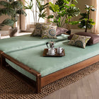 Baxton Studio Klara Modern and Contemporary Walnut Finished Wood Expandable Twin Size to King Size Bed Frame