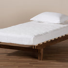 Baxton Studio Hiro Modern and Contemporary Walnut Finished Wood Expandable Twin Size to King Size Bed Frame