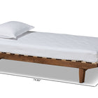 Baxton Studio Hiro Modern and Contemporary Walnut Finished Wood Expandable Twin Size to King Size Bed Frame