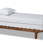 Baxton Studio Hiro Modern and Contemporary Walnut Finished Wood Expandable Twin Size to King Size Bed Frame