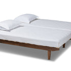 Baxton Studio Hiro Modern and Contemporary Walnut Finished Wood Expandable Twin Size to King Size Bed Frame