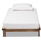 Baxton Studio Hiro Modern and Contemporary Walnut Finished Wood Expandable Twin Size to King Size Bed Frame