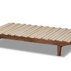 Baxton Studio Hiro Modern and Contemporary Walnut Finished Wood Expandable Twin Size to King Size Bed Frame