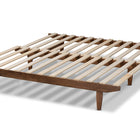 Baxton Studio Hiro Modern and Contemporary Walnut Finished Wood Expandable Twin Size to King Size Bed Frame