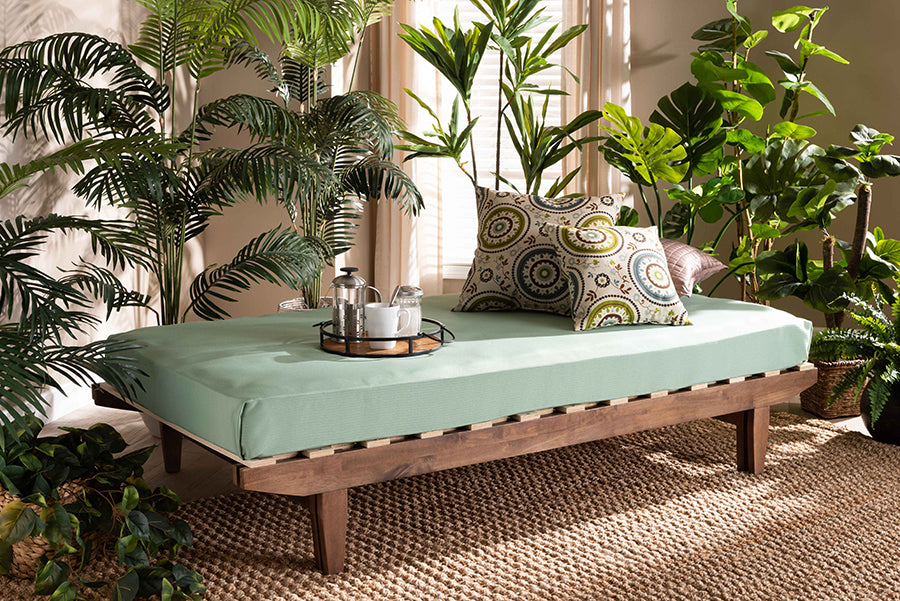 Baxton Studio Kaori Modern and Contemporary Transitional Walnut Brown Finished Wood Queen Size Platform Storage Bed