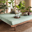 Baxton Studio Hiro Modern and Contemporary Walnut Finished Wood Expandable Twin Size to King Size Bed Frame