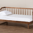 Baxton Studio Muriel Modern and Transitional Walnut Brown Finished Wood Expandable Twin Size to King Size Spindle Daybed