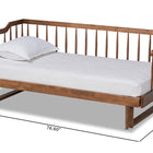 Baxton Studio Muriel Modern and Transitional Walnut Brown Finished Wood Expandable Twin Size to King Size Spindle Daybed