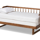 Baxton Studio Muriel Modern and Transitional Walnut Brown Finished Wood Expandable Twin Size to King Size Spindle Daybed
