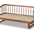 Baxton Studio Muriel Modern and Transitional Walnut Brown Finished Wood Expandable Twin Size to King Size Spindle Daybed