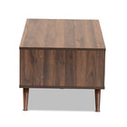 Baxton Studio Naoki Modern and Contemporary Two-Tone Grey and Walnut Finished Wood 1-Drawer Coffee Table