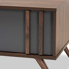 Baxton Studio Naoki Modern and Contemporary Two-Tone Grey and Walnut Finished Wood 1-Drawer Coffee Table