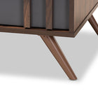 Baxton Studio Naoki Modern and Contemporary Two-Tone Grey and Walnut Finished Wood 1-Drawer Coffee Table
