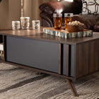Baxton Studio Naoki Modern and Contemporary Two-Tone Grey and Walnut Finished Wood 1-Drawer Coffee Table
