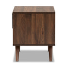 Baxton Studio Naoki Modern and Contemporary Two-Tone Grey and Walnut Finished Wood 1-Drawer Nightstand