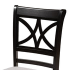 Baxton Studio Julia Modern and Contemporary Grey Fabric Upholstered and Dark Brown Finished Wood 5-Piece Dining Set