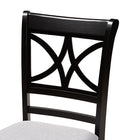 Baxton Studio Clarke Modern and Contemporary Grey Fabric Upholstered and Espresso Brown Finished Wood 4-Piece Dining Chair Set