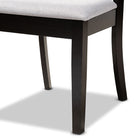 Baxton Studio Clarke Modern and Contemporary Grey Fabric Upholstered and Espresso Brown Finished Wood 4-Piece Dining Chair Set