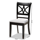 Baxton Studio Clarke Modern and Contemporary Grey Fabric Upholstered and Espresso Brown Finished Wood 4-Piece Dining Chair Set