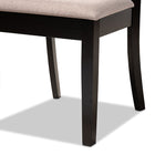 Baxton Studio Clarke Modern and Contemporary Sand Fabric Upholstered and Espresso Brown Finished Wood 5-Piece Dining Set