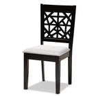 Baxton Studio Jackson Modern and Contemporary Grey Fabric Upholstered and Espresso Brown Finished Wood 4-Piece Dining Chair Set