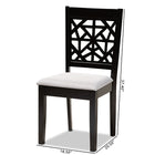 Baxton Studio Jackson Modern and Contemporary Grey Fabric Upholstered and Espresso Brown Finished Wood 4-Piece Dining Chair Set