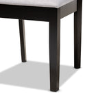 Baxton Studio Jackson Modern and Contemporary Grey Fabric Upholstered and Espresso Brown Finished Wood 5-Piece Dining Set