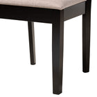 Baxton Studio Karel Modern Beige Fabric and Espresso Brown Finished Wood 5-Piece Dining Set