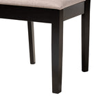 Baxton Studio Aiden Modern Beige Fabric and Dark Brown Finished Wood 5-Piece Dining Set