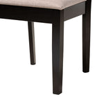 Baxton Studio Lena Modern Beige Fabric and Dark Brown Finished Wood 5-Piece Dining Set
