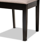 Baxton Studio Jackson Modern and Contemporary Sand Fabric Upholstered and Espresso Brown Finished Wood 4-Piece Dining Chair Set