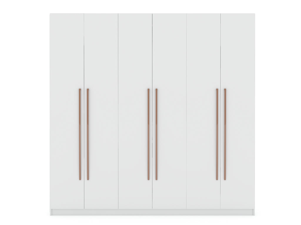 Manhattan Comfort Gramercy Contemporary Modern 82" Wardrobe Closet in White