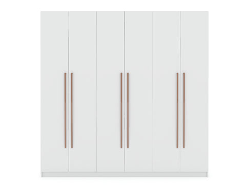 Manhattan Comfort Gramercy Contemporary Modern 82" Wardrobe Closet in White